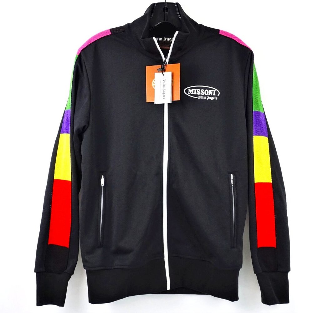 Palm Angels X Missoni Black Track Jacket - FCM125